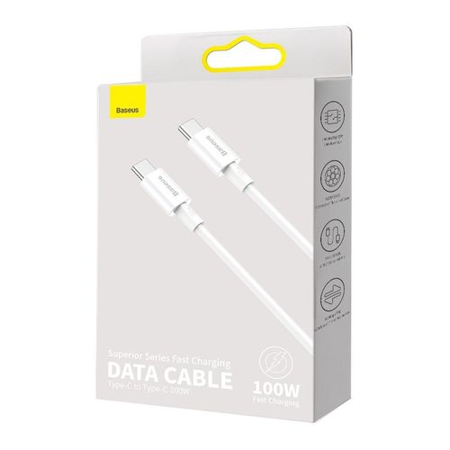 kabel usb-c do usb-c baseus superior series, 100w, 1m (biały) na Arena.pl