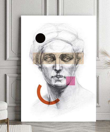 Plakat posąg grecki elementy gemetria 50x70 cm na Arena.pl