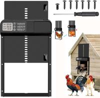 AUTOMATYCZNE DRZWI DO KURNIKA Z TIMEREM STOP WODOODPORNY I ANTYKOROZYJNY