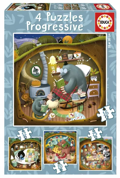 Educa Puzzle 12 16 20 25 Leśne opowieści zdjęcie 1