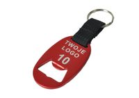Metalowy brelok do kluczy z otwieraczem logo, grawer 6x3,5cm - 100szt.