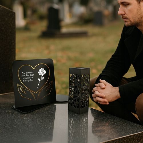 Znicz Solarny Led z Personalizacją na Grób Mamy Taty Babci Dziadka na Arena.pl