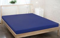 Prześcieradło jersey z gumką 120x200 ciemny niebieski