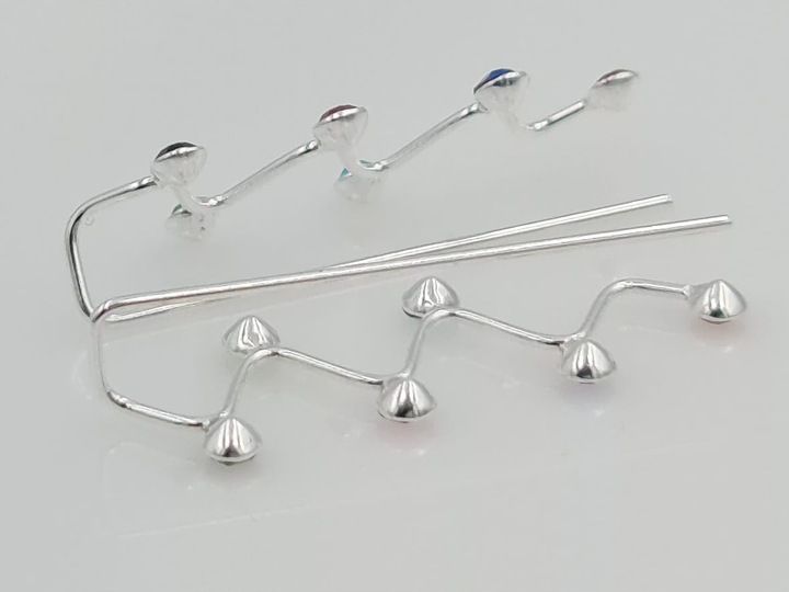 Srebrne Kolczyki Nausznice Srebro 925 zdjęcie 3