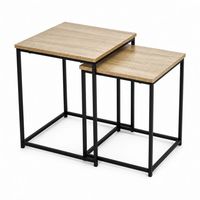 ZESTAW STOLIKÓW KAWOWYCH MODERNHOME METAL MDF WYTRZYMAŁE