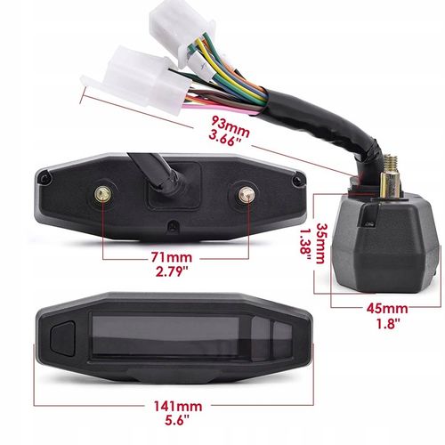 UNIWERSALNY LICZNIK CYFROWY MOTOCYKL QUAD LCD LED PRĘDKOŚCIOMIERZ SKUTER na Arena.pl