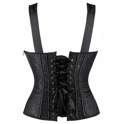 Elegancki gorset wyszczuplający modelujący gotycki zamek stringi 59k na Arena.pl