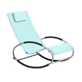 Krzesło ogrodowe bujane jasnoniebieskie CAMPO