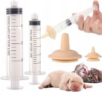 ZESTAW STRZYKAWEK DO KARMIENIA KOCIĄT SZCZENIĄT STRZYKAWKI ZE SMOCZKAMI