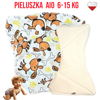 Pieluszka Wielorazowa AIO Kieszonka bambus PIESKI  NappiMe