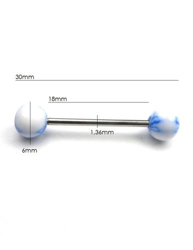 Męski piercing kolczyk do języka Estilo Sabroso Es01375 na Arena.pl