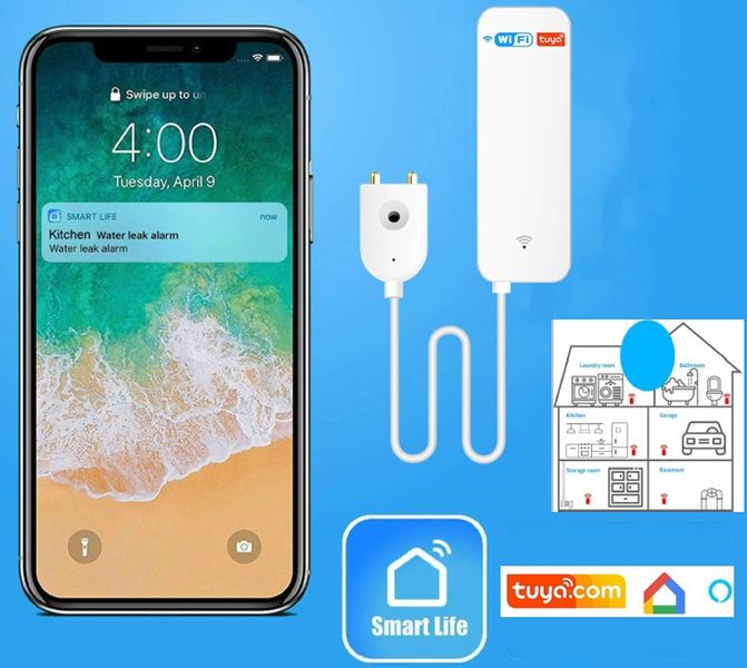 CZUJNIK SENSOR ZALANIA WODĄ TUYA WIFI Idomtuya zdjęcie 3