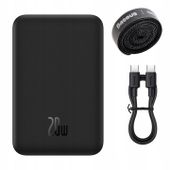 BASEUS SZYBKI POWERBANK MAGNETYCZNY 20000MAH ŁADOWANIE QI 20W MAGSAFE USB-C