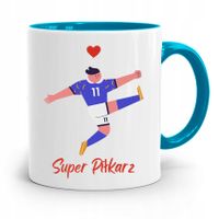 Kubek Błękitny Dla Piłkarza Zawodnika Super Z Nadrukiem Ze Zdjęciem