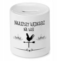 Skarbonka Dla Wędkarza Najlepszy Na Wsi Prezent Z Nadrukiem Ze Zdjęciem