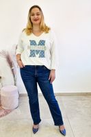 Klasyczne Jeansy Damskie z Wysokim Stanem 44