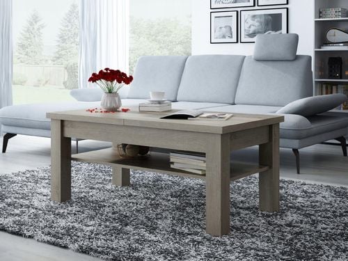 ŁAWA ŁAWOSTÓŁ STOLIK ROZKŁADANA Z PÓŁKA WENGE na Arena.pl