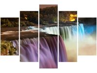 100CM 150CM OBRAZ 5 ELEM WODOSPAD NIAGARA ŚCIENNY