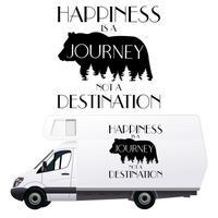 NAKLEJKA NA SAMOCHÓD TERENOWY wodoodporna niedźwiedź góry las KAMPER 70 cm