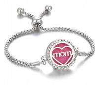 BRANSOLETKA DO AROMATERAPII STALOWA dla Mamy B08