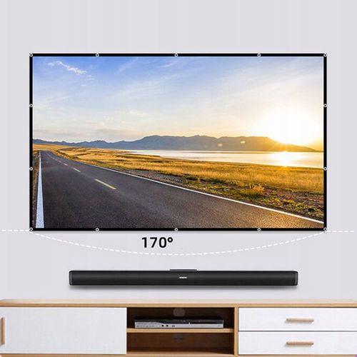 Ekran projekcyjny do slajdów materiałowy przenośny 100" cali 221x125cm na Arena.pl