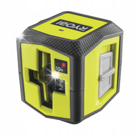 RYOBI LASER KRZYŻOWY RBCLLR1 CZERWONA WIĄZKA 10M POZIOMICA LASEROWA 3MM