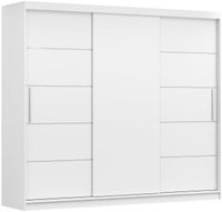 Szafa przesuwna ALBA II 250x61 BIAŁY/BIAŁY półki pojemna PRODUCENT