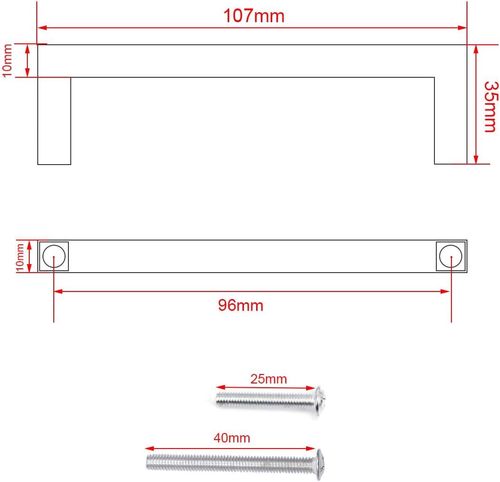 Uchwyty Relingi Drążki do Mebli Szafek Czarne x10 na Arena.pl
