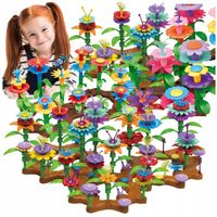 KLOCKI KWIATKI OGRÓD KONSTRUKCYJNE KWIATY + KREATYWNY OGRÓD DLA DZIEWCZYNKI