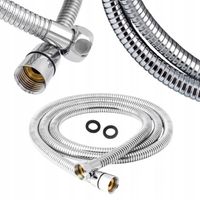 Wąż PRYSZNICOWY 150 cm CHROM wytrzymały UNIWERSALNY stalowy 1/2 CHROMOWANY