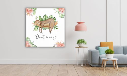 OBRAZ NA PŁÓTNIE 055 Leniwiec 40x40cm na Arena.pl