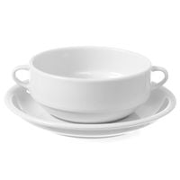 bulionówka z porcelany biała optima 380ml zestaw 12szt. - hendi 770924