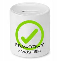 Skarbonka Dla Budowlańca Prawdziwy Majster Prezent Z Nadrukiem Ze Zdjęciem