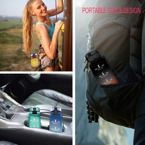 Butelka Bidon na Wodę Miarka Motywacyjna 1L TRITAN 1000ml + sitko na owoce na Arena.pl