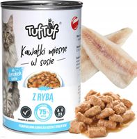 Tuf Tuf karma mokra dla kota w sosie mix smaków puszka zestaw 24 x 415g