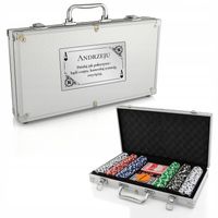 ZESTAW DO POKERA WALIZKA GRAWER URODZINY 40 50 60