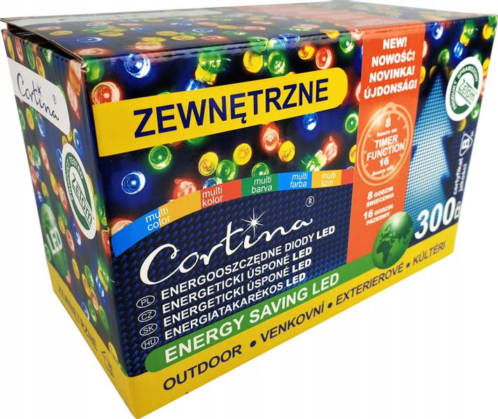 LAMPKI CHOINKOWE 300 LED ATEST WEW/ZEW ŚWIĄTECZNE zdjęcie 6