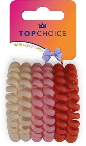 TOP CHOICE Gumki do włosów - mix kolorów (20056) 1 op. - 6 szt. na Arena.pl