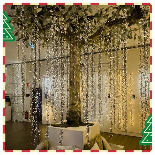 Kaskada świetlna 480LED Oświetlenie Świąteczne na Drzewa Ciepły złoty na Arena.pl