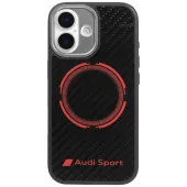 etui audi rsq carbon fiber sport red circle magsafe do iphone 17 - czarne