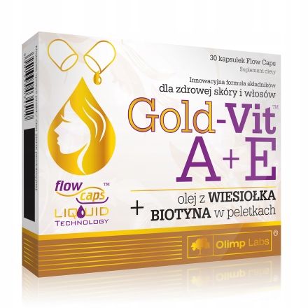 OLIMP GOLD-VIT A+E 30kaps BIOTYNA WITAMINA A+E OLEJ Z WIESIOŁKA SKÓRA WŁOSY na Arena.pl