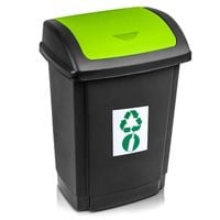 kosz uchylny do segregacji śmieci 25l zielony | 1341