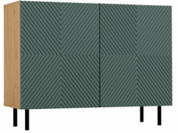 Komoda 2D Ryflowana 100 cm Zielony KAMIKA Kwadrat TS - 3 Kolory