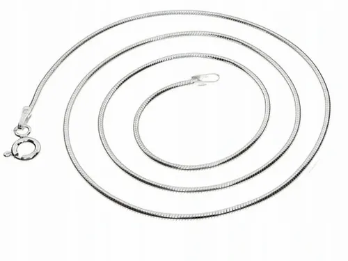 ŁAŃCUSZEK SREBRNY 925 DAMSKI NASZYJNIK MOCNA LINKA ŻMIJKA ŻYŁKA OKRĄGŁA na Arena.pl