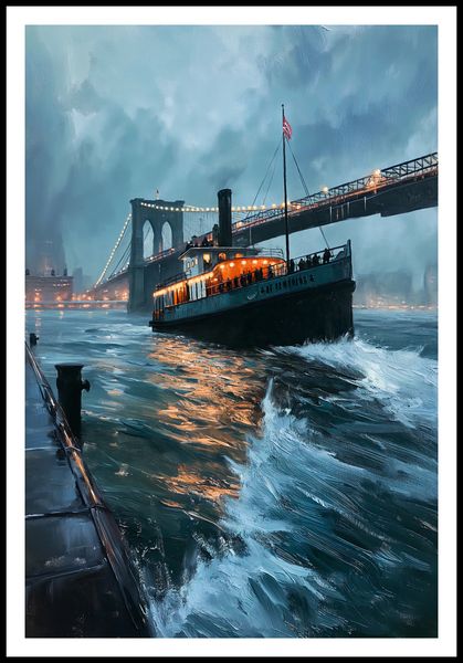 Plakat 68x101cm Stary Parowiec zdjęcie 3