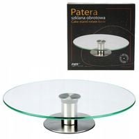 PATERA OBROTOWA SZKLANA TORT CIASTO RAVI 30CM NDZ