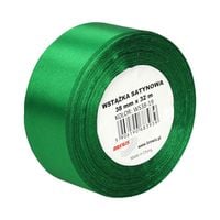 WSTĄŻKA SATYNOWA 38MM X 32M WS38-19 BREWIS ZIELONA