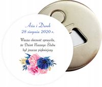 Otwieracz magnes dla gości NA ŚLUB WESELE podziękowanie za przybycie