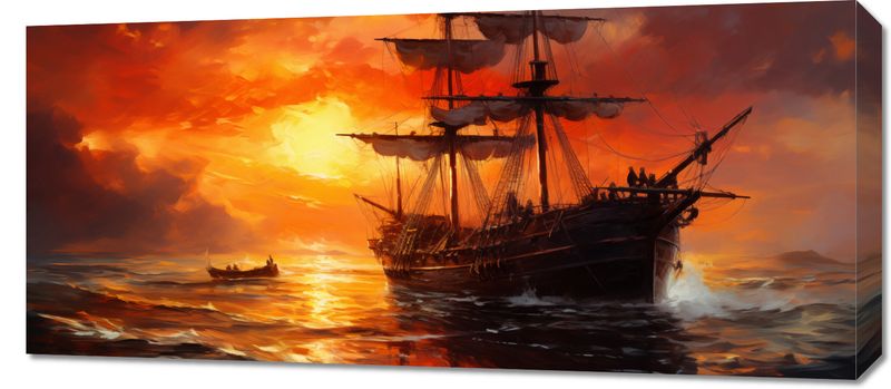 Obraz 90x40cm Ogień na Wodzie zdjęcie 1