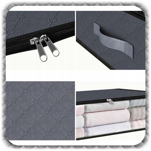 2x ORGANIZER NA POŚCIEL KOŁDRĘ POKROWIEC POJEMNIK Ubrania Pod Łóżko na Arena.pl